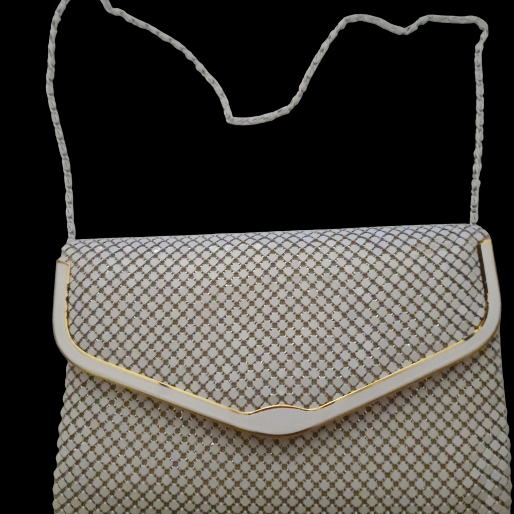Elegant White and Gold Women's Clutch